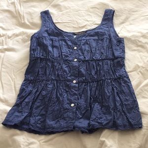Banana Republic sleeveless button top